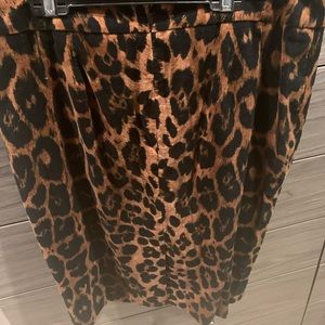 Animal print velvet skirt